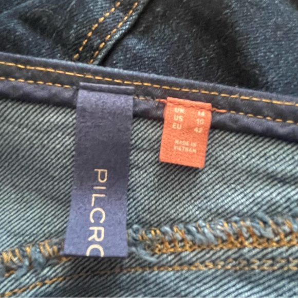 Anthropologie Pilcro dark wash denim double-breasted vest dress - Picture 12 of 14